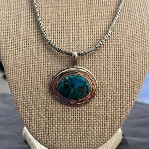 Sterling silver and turquoise pendant